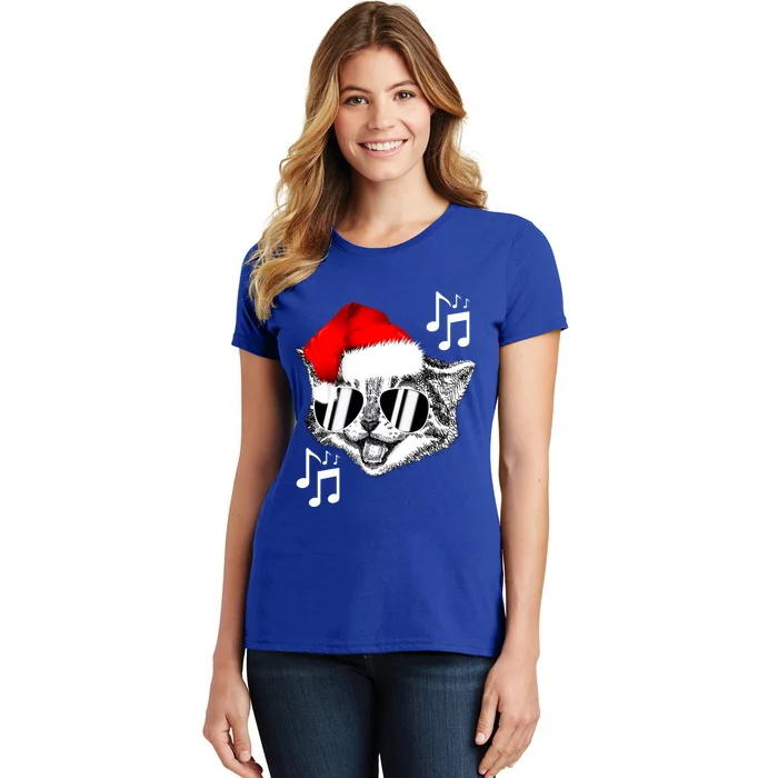 Merry Mixmas Santa Claus Dj Music Lover Ugly Christmas Party Cool Gift Women's T-Shirt