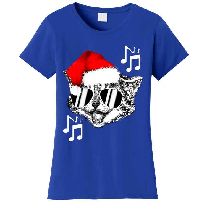 Merry Mixmas Santa Claus Dj Music Lover Ugly Christmas Party Cool Gift Women's T-Shirt