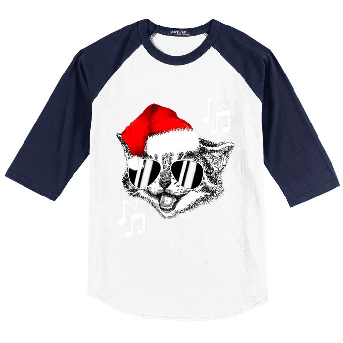 Merry Mixmas Santa Claus Dj Music Lover Ugly Christmas Party Cool Gift Baseball Sleeve Shirt