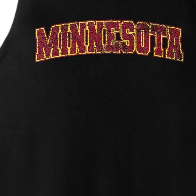 Minnesota Mn State Varsity Style Faded Ladies Tri-Blend Wicking Tank