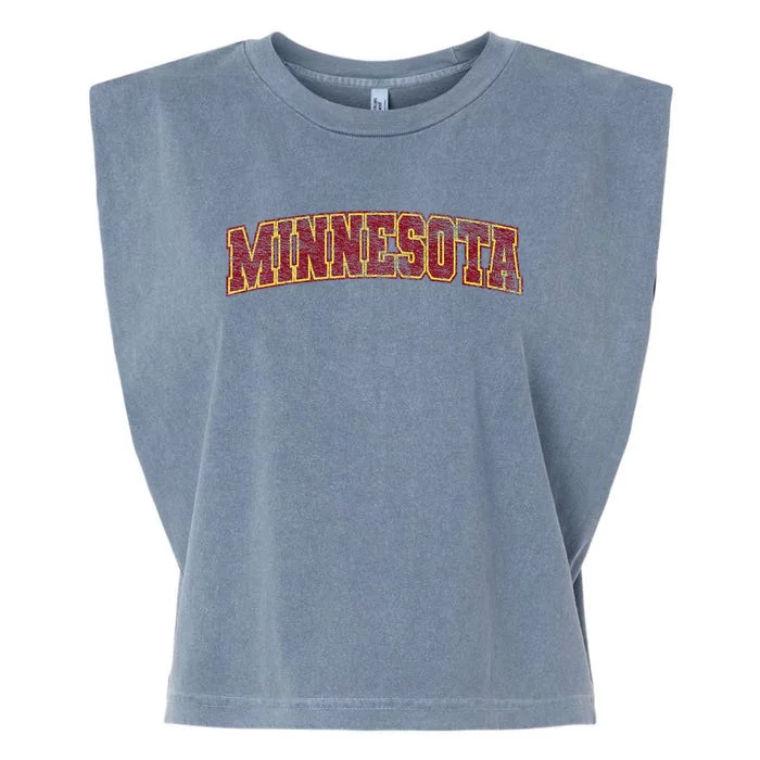 Minnesota Mn State Varsity Style Faded Garment-Dyed Women's Muscle Tee