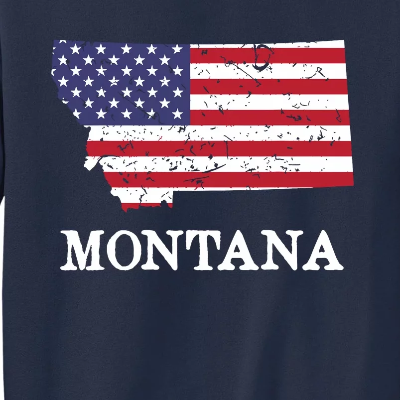 Montana Map State American Flag 4th Of July Pride 9015 Sweatshirt