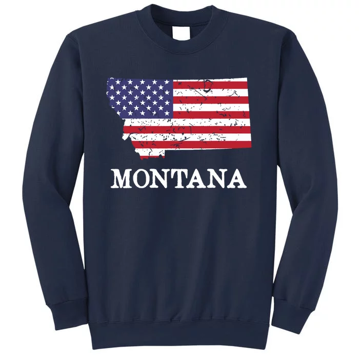 Montana Map State American Flag 4th Of July Pride 9015 Sweatshirt