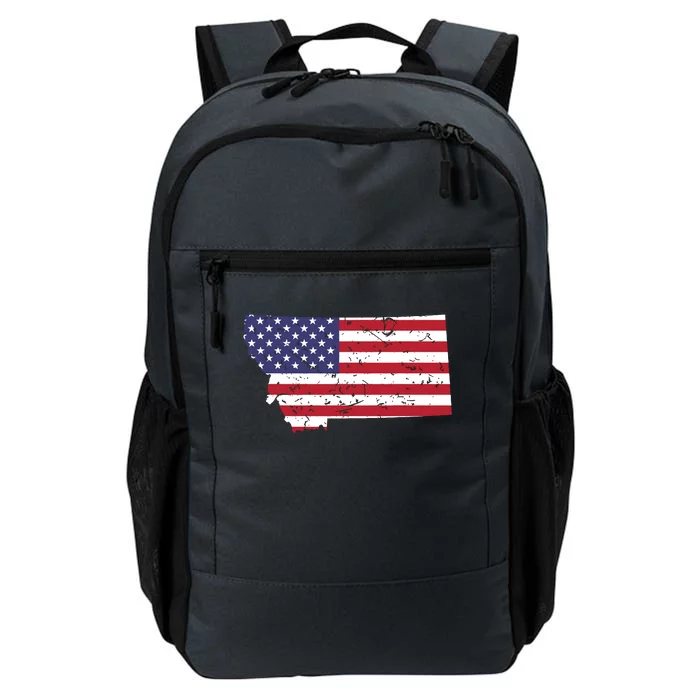 Montana Map State American Flag 4th Daily Commute Backpack