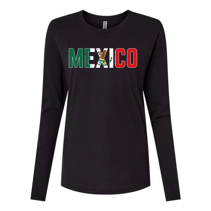 Mexico Mexican Soccer Fan Womens Cotton Relaxed Long Sleeve T-Shirt