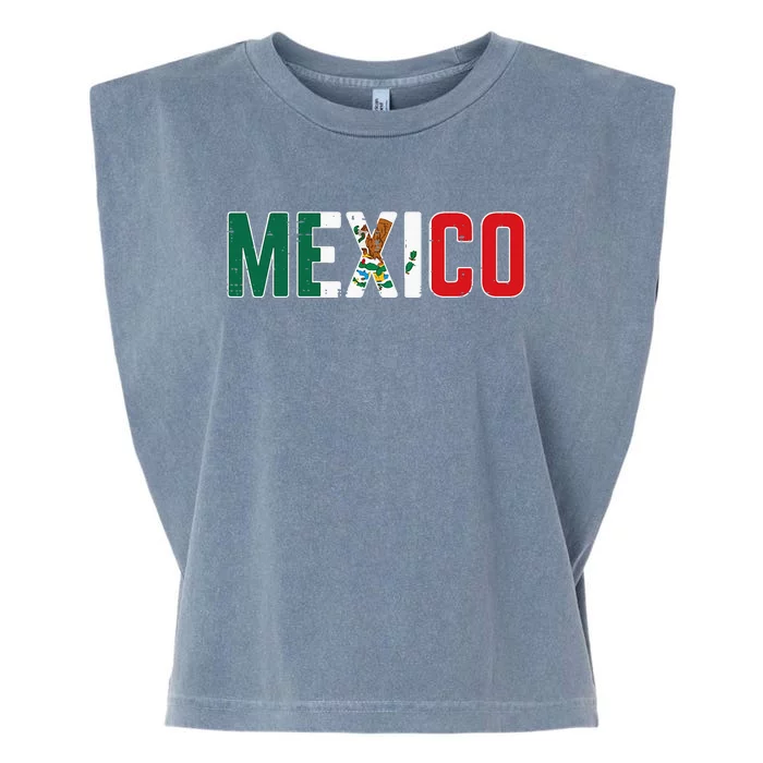 Mexico Mexican Soccer Fan Garment-Dyed Women's Muscle Tee