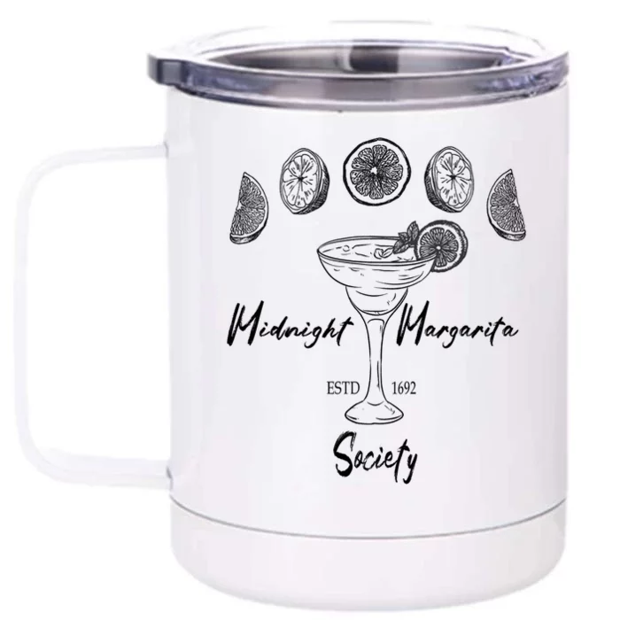 Midnight Margaritas Society Practical Magic Outfits Gift Front & Back 12oz Stainless Steel Tumbler Cup