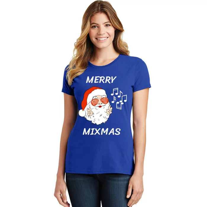 Merry Mixmas Santa Dj Christmas Holidays Xmas Music Lover Gift Women's T-Shirt