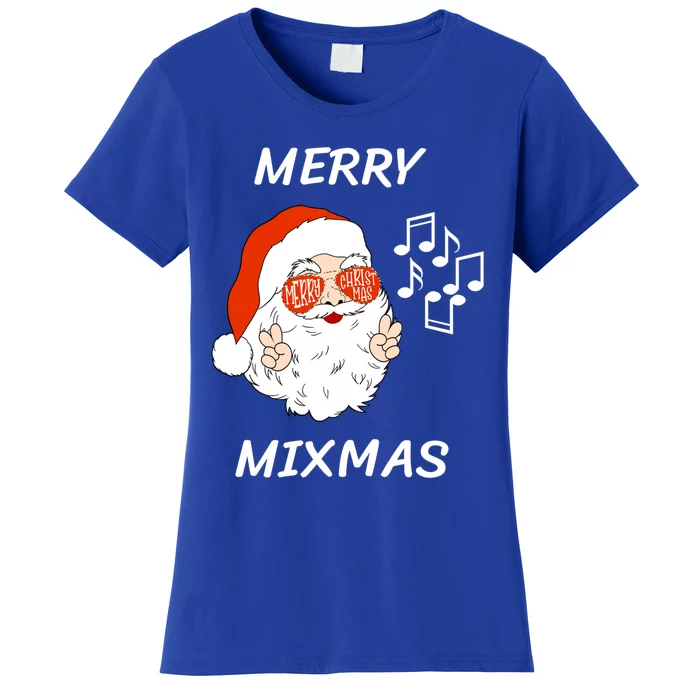 Merry Mixmas Santa Dj Christmas Holidays Xmas Music Lover Gift Women's T-Shirt