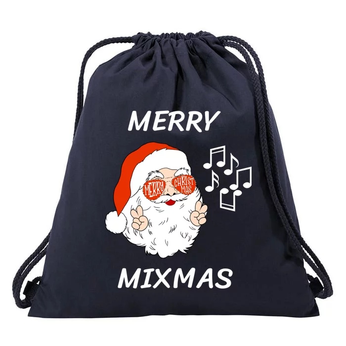 Merry Mixmas Santa Dj Christmas Holidays Xmas Music Lover Gift Drawstring Bag