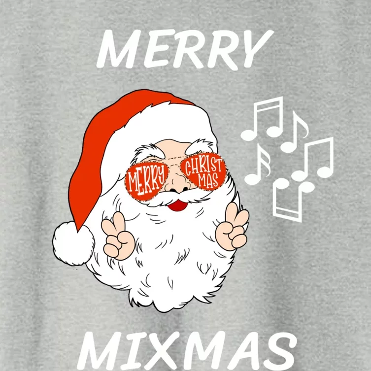 Merry Mixmas Santa Dj Christmas Holidays Xmas Music Lover Gift Women's Crop Top Tee