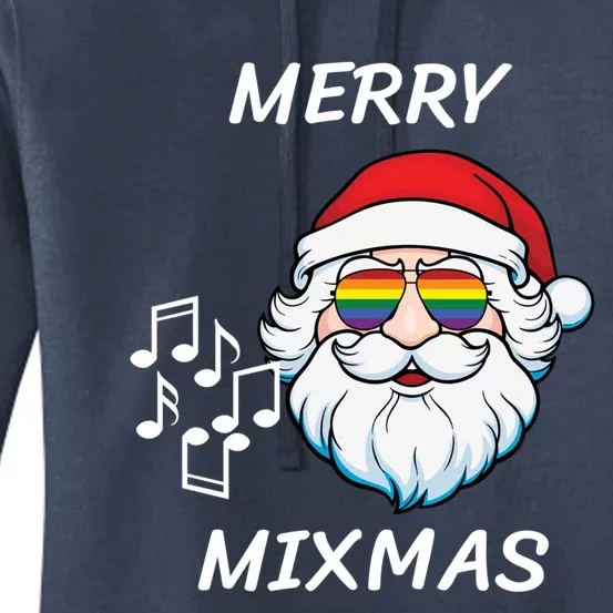 Merry Mixmas Santa Dj Christmas Holidays Xmas Music Lover Gift Women's Pullover Hoodie