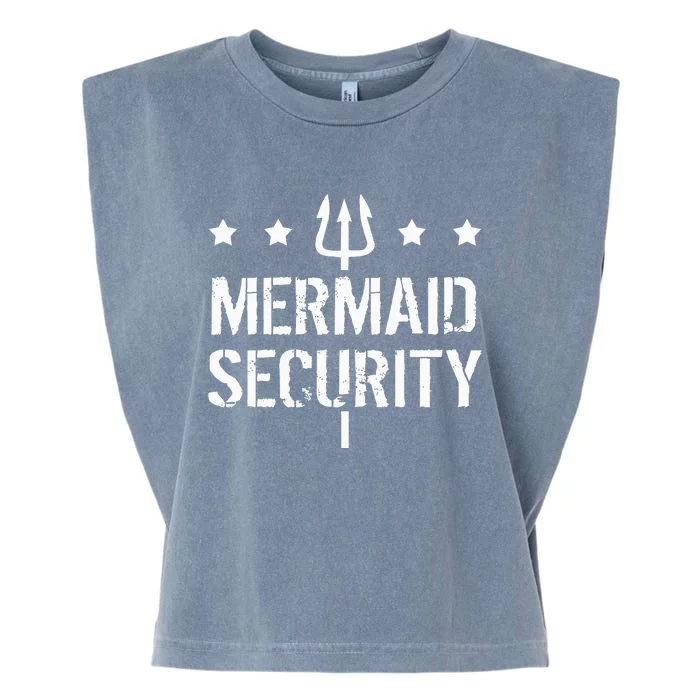 Merman Mermaid Security Funny Swimming Garment-Dyed Women's Muscle Tee