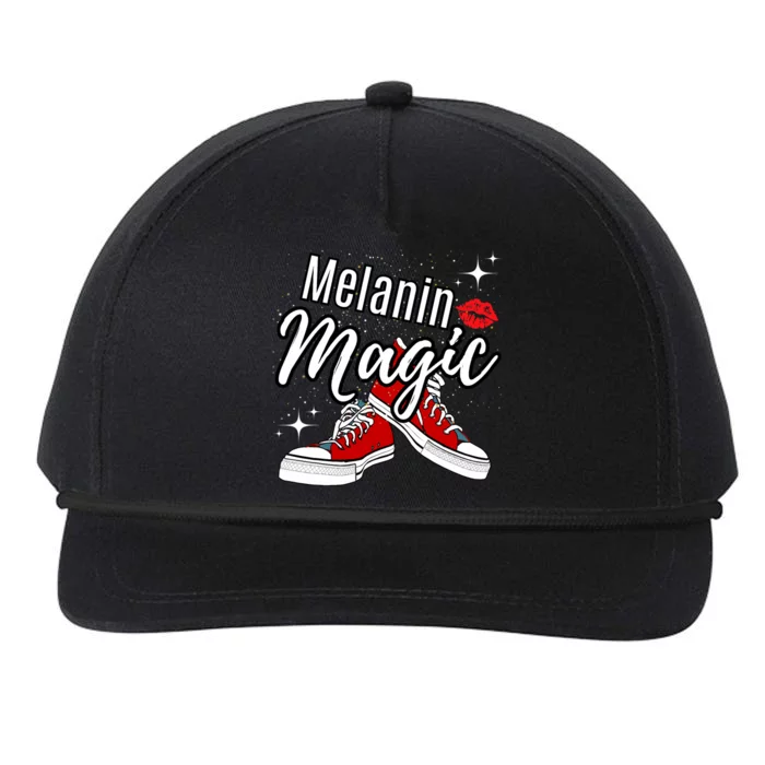 Melanin Magic Stars Lips Chucks Red Shoes Black Queen Snapback Five-Panel Rope Hat