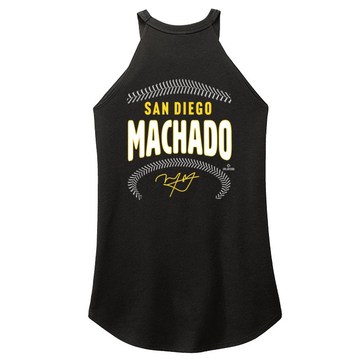 Manny Machado San Diego Name & Number (Front & Back) Front & Back Women’s Perfect Tri Rocker Tank