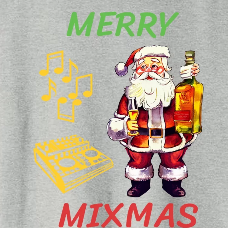 Merry Mixmas Santa Dj Christmas Holidays Xmas Music Lover Gift Women's Crop Top Tee