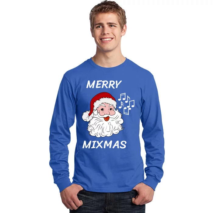 Merry Mixmas Santa Dj Christmas Holidays Xmas Music Lover Cute Gift Tall Long Sleeve T-Shirt