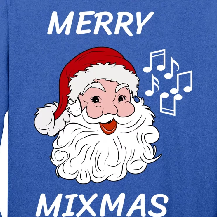 Merry Mixmas Santa Dj Christmas Holidays Xmas Music Lover Cute Gift Tall Long Sleeve T-Shirt