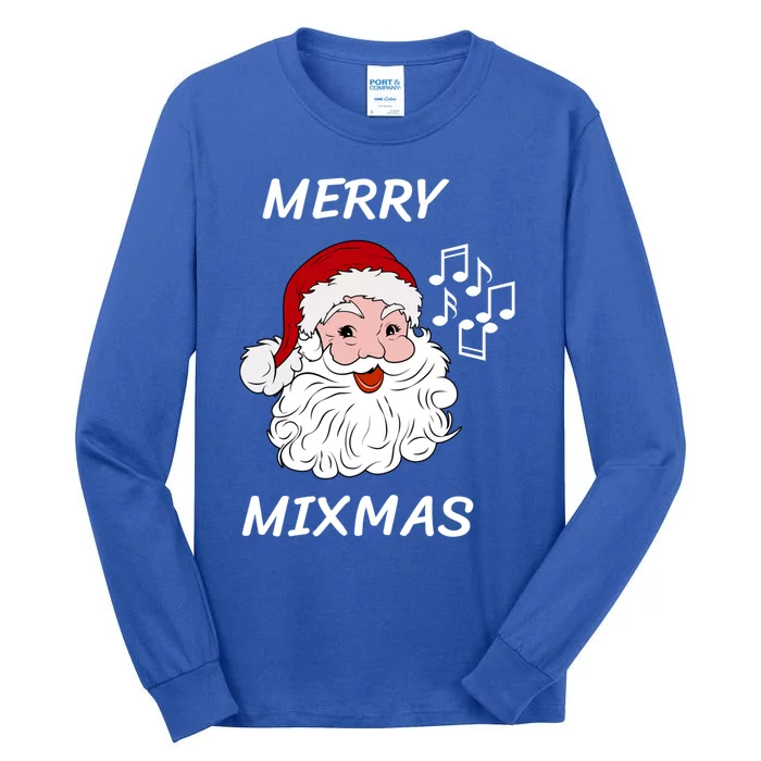 Merry Mixmas Santa Dj Christmas Holidays Xmas Music Lover Cute Gift Tall Long Sleeve T-Shirt