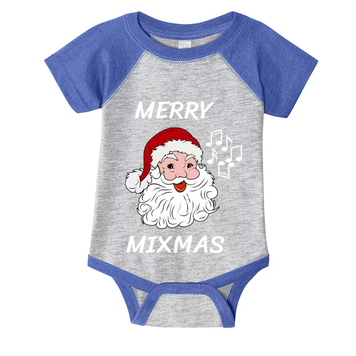 Merry Mixmas Santa Dj Christmas Holidays Xmas Music Lover Cute Gift Infant Baby Jersey Bodysuit