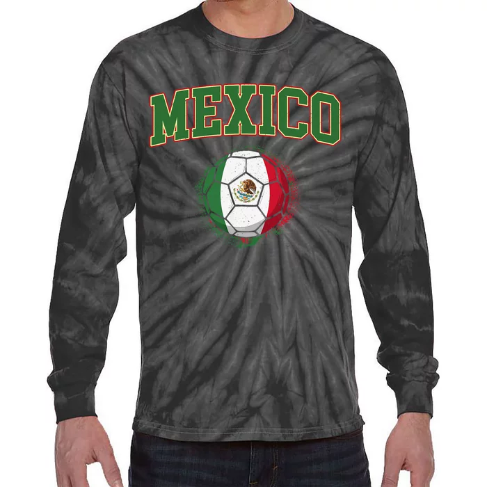 Mexico Mexican Soccer Tournament Game Tie-Dye Long Sleeve Shirt