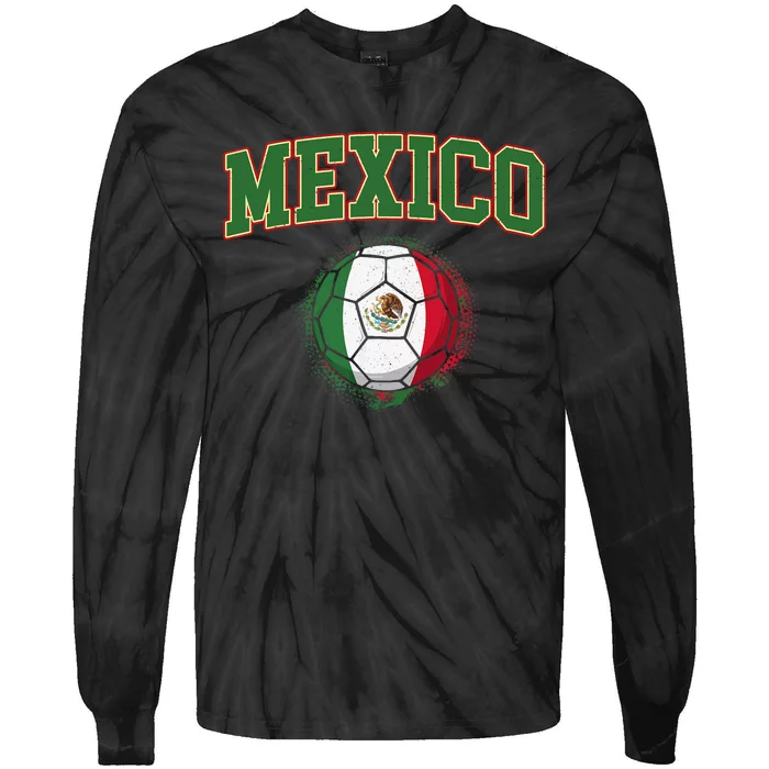 Mexico Mexican Soccer Tournament Game Tie-Dye Long Sleeve Shirt