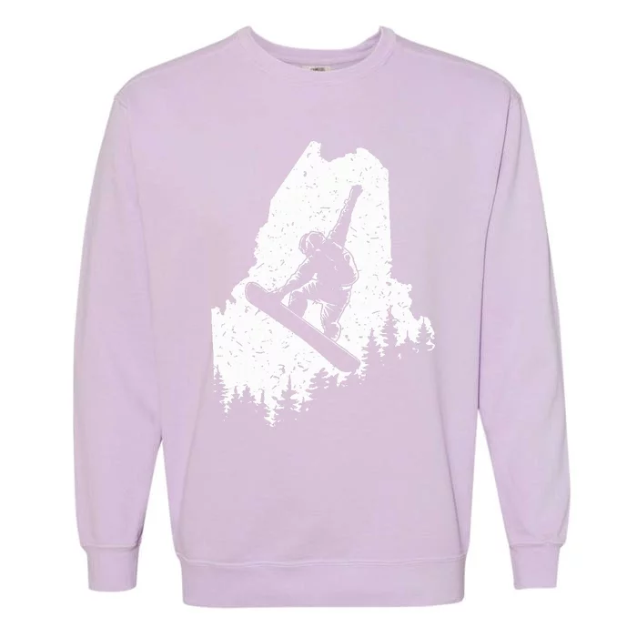 Maine ME Snowboard Snowboarding Snowboarder Garment-Dyed Sweatshirt