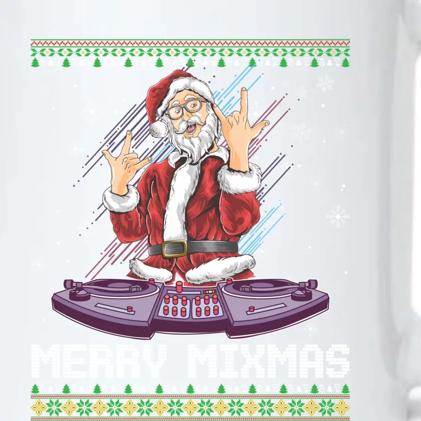 Merry Mixmas Santa Christmas Dj Turntable Music Producer Mix Cool Gift Black Color Changing Mug