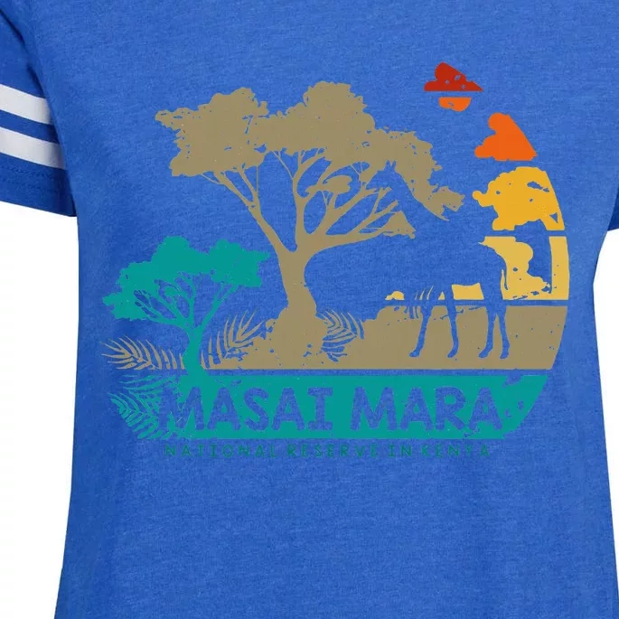 Masai Mara Safari National Reserve Kenya Serengeti Wildlife Enza Ladies Jersey Football T-Shirt