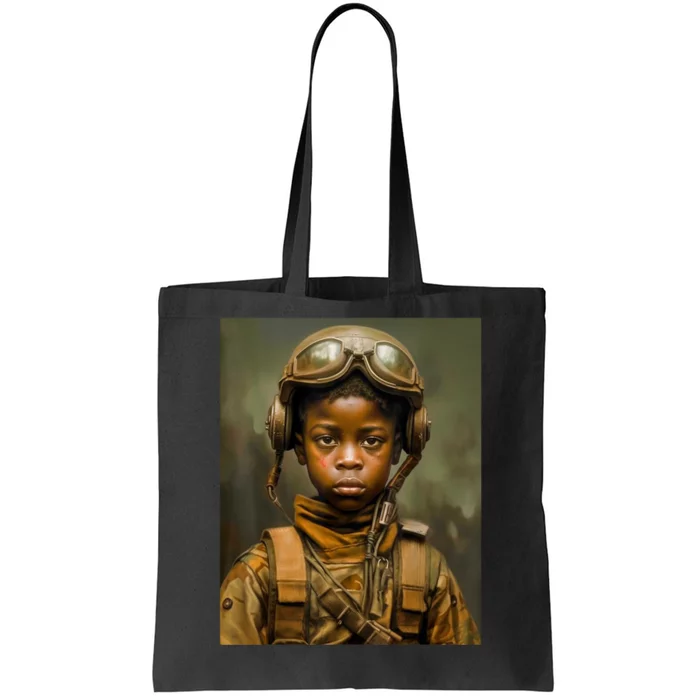 Military Minded Street Soldier Urban Warrior Black Boy Tote Bag