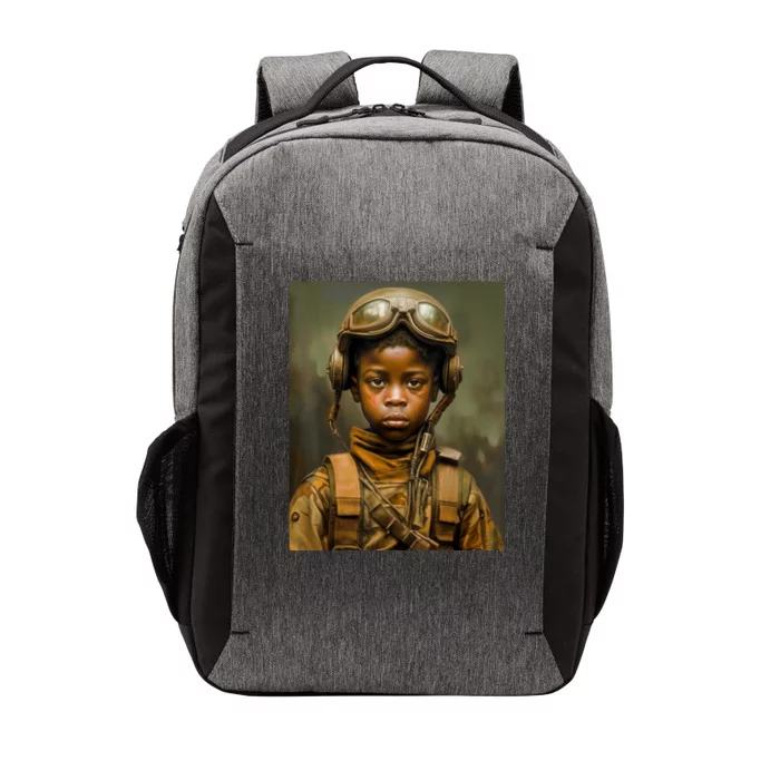 Military Minded Street Soldier Urban Warrior Black Boy Vector Backpack