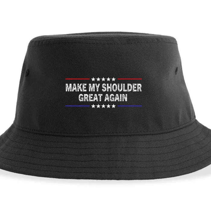 Make My Shoulder Great Again Funny Surgery Injury Recovery Sustainable Bucket Hat