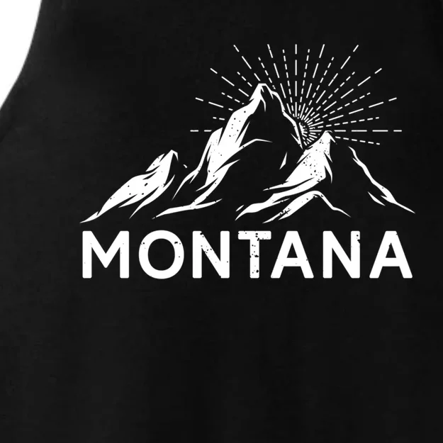 Montana Mountaineer Summit Climb Hiking Mountain Fan Gift Ladies Tri-Blend Wicking Tank