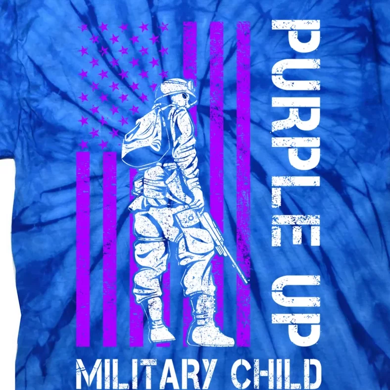 Military Month Soldier Purple Up Funny Gift Tie-Dye T-Shirt