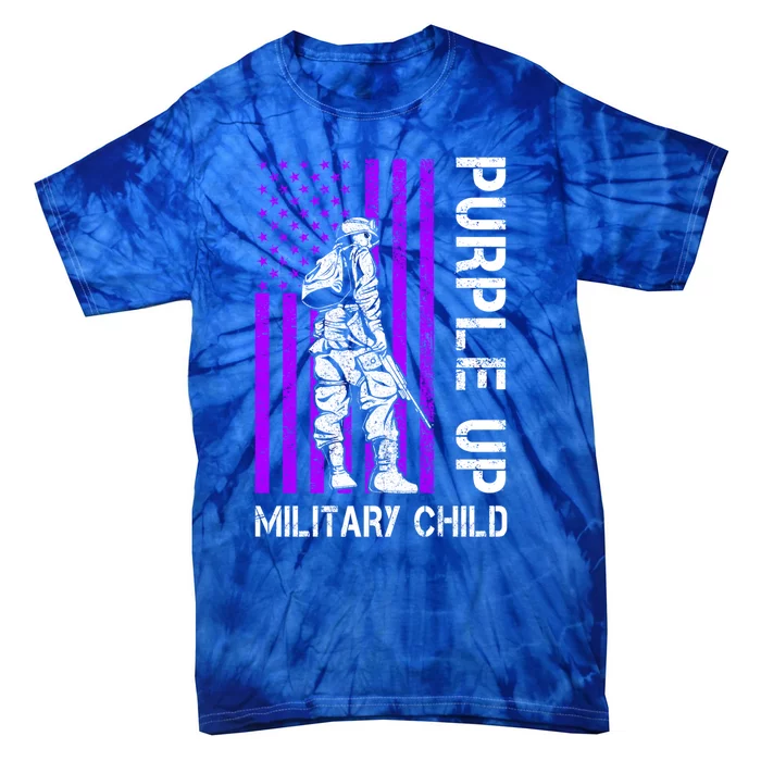 Military Month Soldier Purple Up Funny Gift Tie-Dye T-Shirt