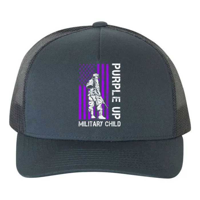 Military Month Soldier Purple Up Funny Gift Yupoong Adult 5-Panel Trucker Hat