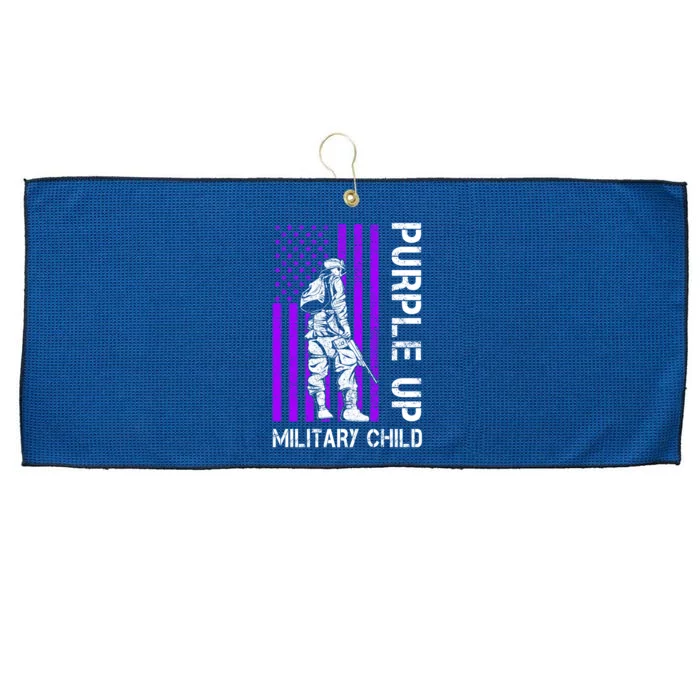 Military Month Soldier Purple Up Funny Gift Large Microfiber Waffle Golf Towel