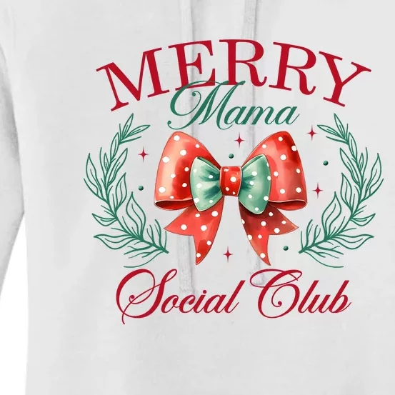 Merry Mama Social Club Coquette Christmas Women's Pullover Hoodie