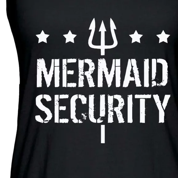 Merman Mermaid Security Funny Swimming Ladies Essential Flowy Tank