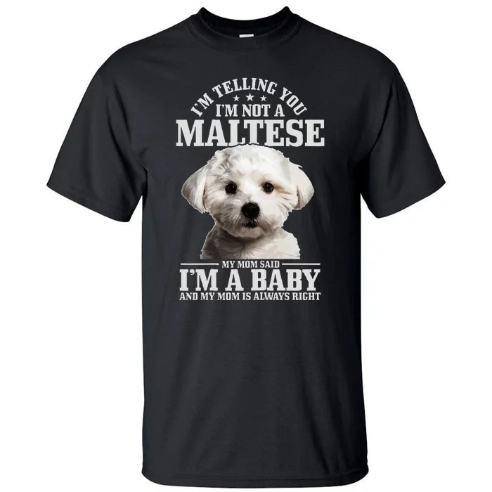 Maltese Mom Said IM A Baby Funny Maltese Dog Tall T-Shirt