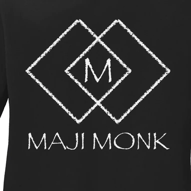 Maji Monk Symbol Spiritual Design Ladies Long Sleeve Shirt