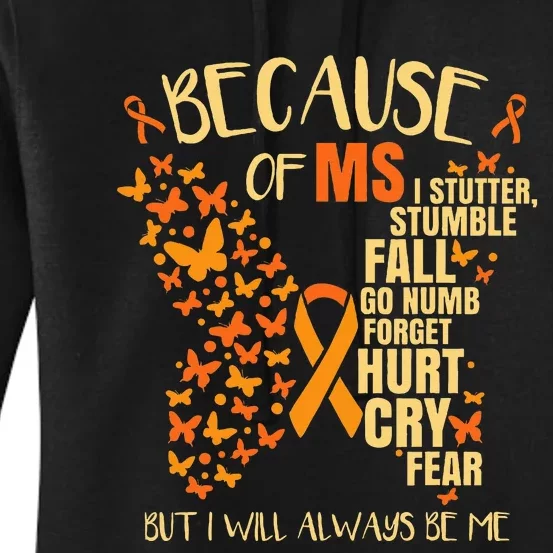 MS Multiple Sclerosis Women's Pullover Hoodie