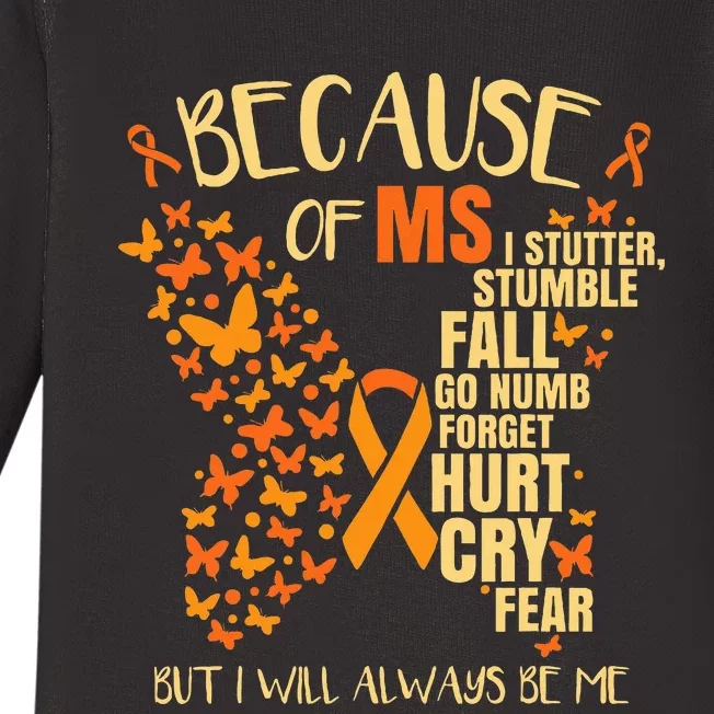 MS Multiple Sclerosis Baby Long Sleeve Bodysuit