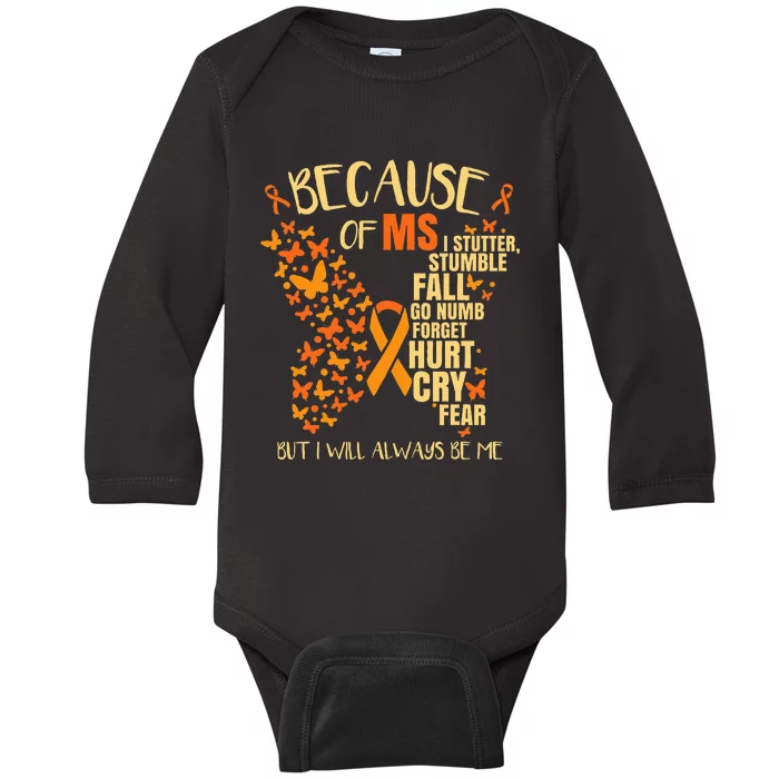 MS Multiple Sclerosis Baby Long Sleeve Bodysuit