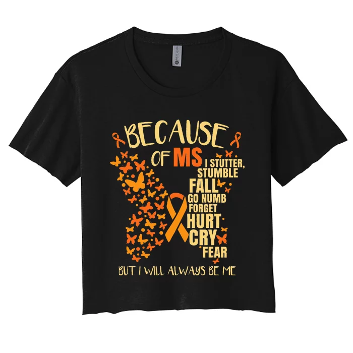 MS Multiple Sclerosis Women's Crop Top Tee