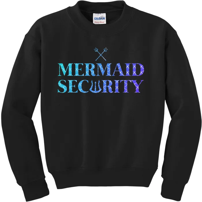 Merman Mermaid Security Kids Sweatshirt