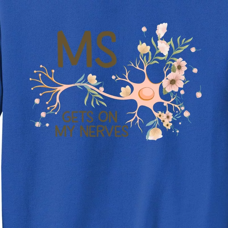 Ms Multiple Sclerosis Gets On My Nerves Orange Ribbon Gift Sweatshirt