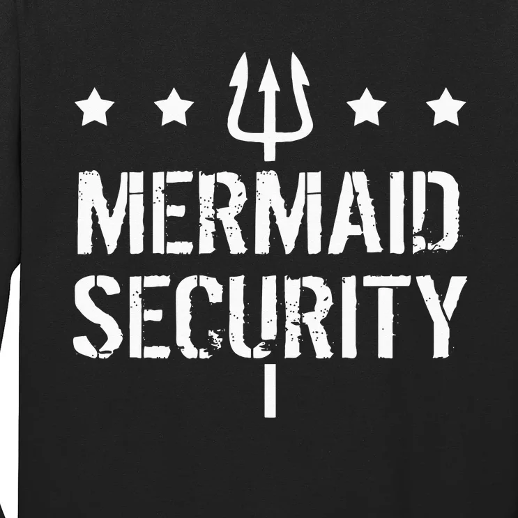 Merman Mermaid Security Funny Swimming Long Sleeve Shirt