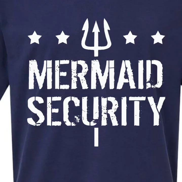 Merman Mermaid Security Funny Swimming Sueded Cloud Jersey T-Shirt