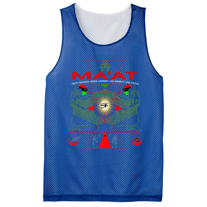 Ma'at Maat Sacred Geometry Science Egyptian Gift Art Gift Mesh Reversible Basketball Jersey Tank